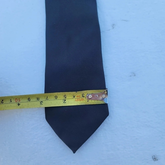 George Accessories Polyester Black Pattern Always-Tied Zip Mens Tie - Picture 7 of 9